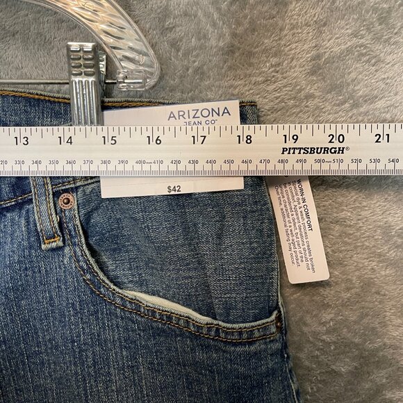 Arizona Men Flex Straight Mid Rise Stretch Dirty Wash Denim Jeans 36x29* - Picture 9 of 13